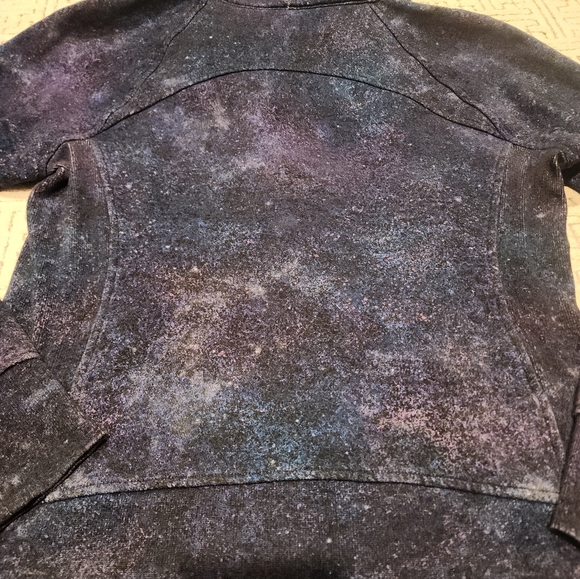 lululemon athletica Galaxy Print Zip-Up Hoodie in Navy and Black Flawed - Picture 6 of 8
